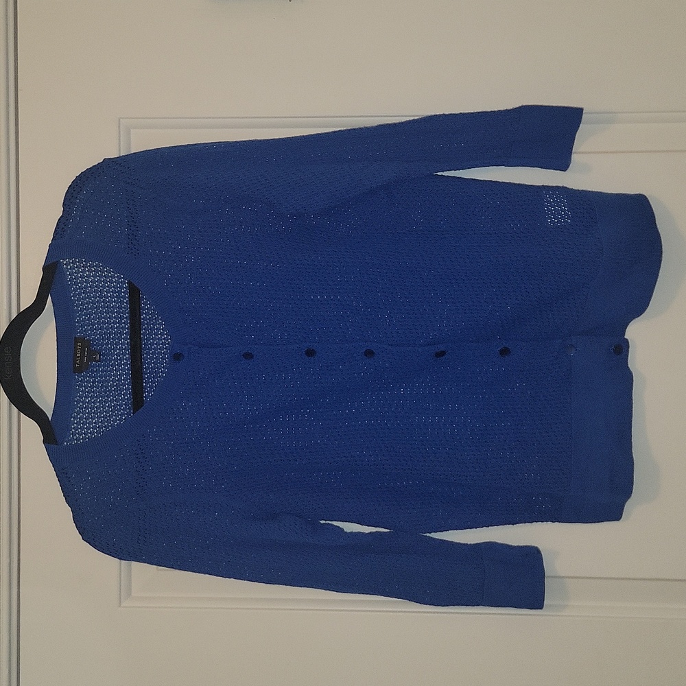 Talbots large blue cardigan